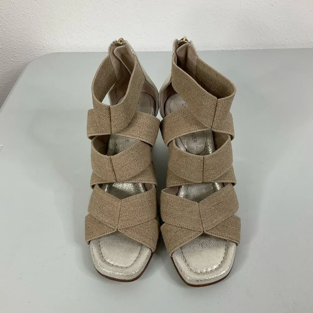 Donald Pliner Haze Stretch‎ Fabric Slip On Wedge Sandals Size 8.5
